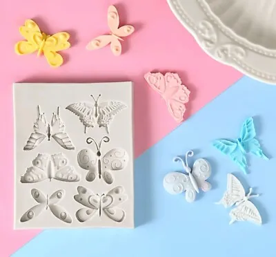 Butterfly Silicone Fondant Icing Mould  Chocolate Cake Sugar Craft Topper • £3.05