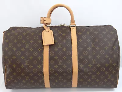 Louis Vuitton Keepall 55 Boston Bag M41424 Monogram Brown France 66210021200 2 • £713.51