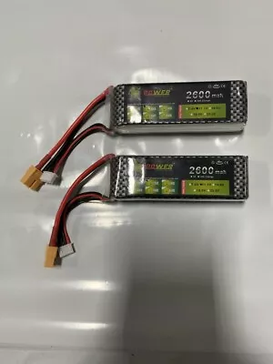 $186.95 • Buy 2 X DJI Phantom Aftermarket Quadcopter 2600mAh Li-Po Battery With XT60 Conn 25c