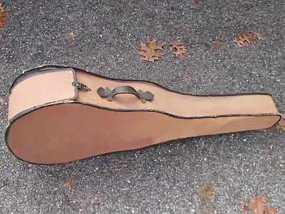 Vintage '30s CANVAS COVER CHIPBOARD TRAP DOOR Parlor Guitar CASE - RARE SURVIVOR • $179.99