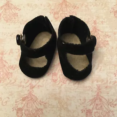 Vintage Original Black Side Snap Shoes 8  Madame Alexander Doll • $8.99