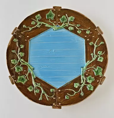 Mottahedeh Leaves On Turquoise Majolica Plate Or Platter Made In Italy 11  • $69.95