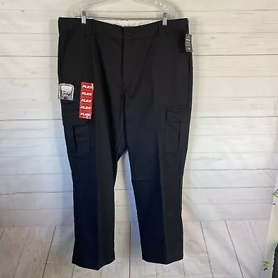 Dickies Mens Flex Twill Cargo Pants 42x32 Black Straight Leg Workwear New • $24