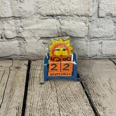 £5 • Buy 10cm Colour Sunrise Vintage Style Wooden Perpetual Eternal Calendar Blocks Day