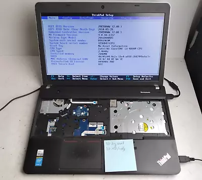 Lenovo ThinkPad E540 W/i3-4000M 2GB RAM 15.6  Laptop For Parts/Repair • $39.98