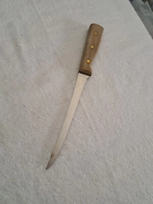 $11 • Buy Vintage CHICAGO CUTLERY Filet Knife  78S 7-1/2    Walnut Handle Full Tang USA #3