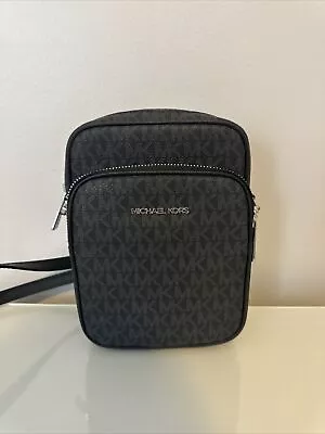 Michael Kors Jet Set Travel Medium North South Chain Crossbody Bag In Black • $42