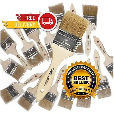 15 Pk- 2 Inch Chip Paint Brushes For Paint Stains Varnishes Glues Gesso • $19.25