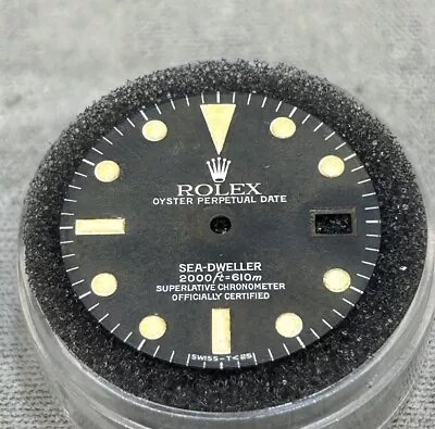 Rolex Sea Dweller Tritium Matte Black Dial Vintage Model 1665 Cream Patina • $1795