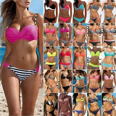 Women Bikini Set Padded Swimwear Push Up Swimsuit Bathing Suit Beach Wear Summer • £15.99