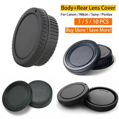 1/5/10PCS Body + Rear Lens Cap Cover For Nikon Sony M43 M4/3 M42 DSLR SLR Lens • $9.45