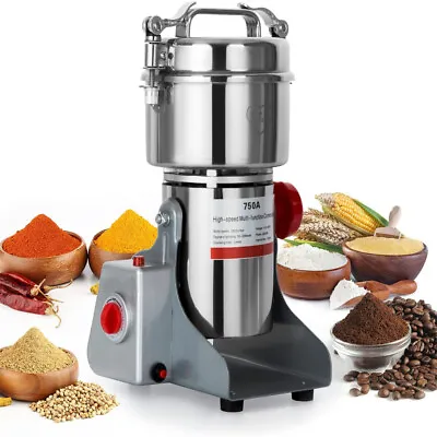 $105.99 • Buy Electric Herb Grain Grinder 750g Cereal Wheat Powder Grinding Flour Mill Machine