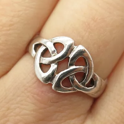 925 Sterling Silver Celtic / Viking Knot Ring Size 9 1/4 • $24.99