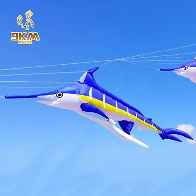 7m Marlin Fish Kite Line Laundry Pendant Soft Inflatable 30D Ripstop With Bag • $221