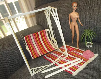 Vintage Barbie MISS BARBIE With SWING PLANTER Swim Cap Magazine (1964) • $301