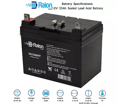 Raion Power U1 12V 35Ah Yamaha Rhino Utility Vehicle UTV Battery • $73.95