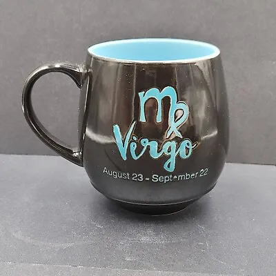 Virgo Coffee Mug Astrology Zodiac Sign Black Blue Embossed Tea Cup Fisher 16oz • $16