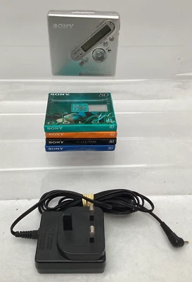 £40 • Buy Sony MZ-N710 Mini Disc Player Recorder Walkman With Charger 4 X New Color Blanks