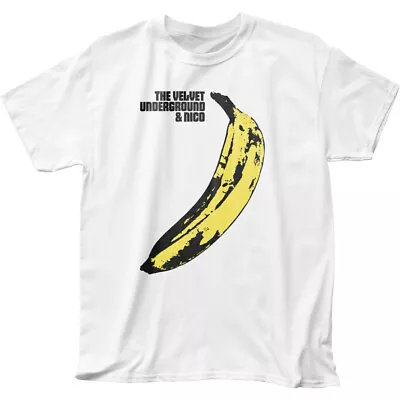 Velvet Underground Banana T Shirt Mens Licensed Rock N Roll Band Retro Tee White • $17.49