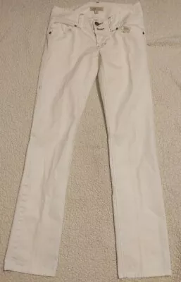 CAbi Style #879 Lou Lou Winter White Straight Denim Jeans Size 2 • $18.99