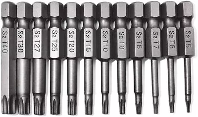 12PC Tamper Proof Star Impact Driver Bit Set Security Screwdriver Bits Hex Shank • $13.09