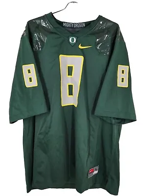 Nike On The Field XL Oregon Ducks Marcus Mariota #8 Green And Yellow Jersey  • $60