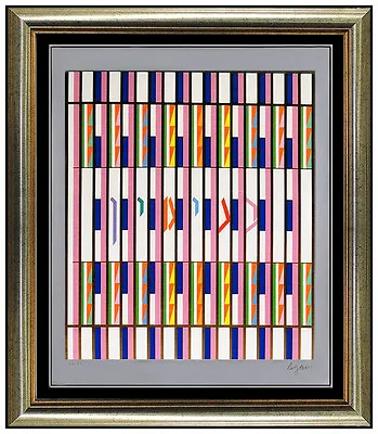 Yaacov AGAM Original Color Silkscreen Signed Op Artwork Modern Illusion Binyamin • $1295