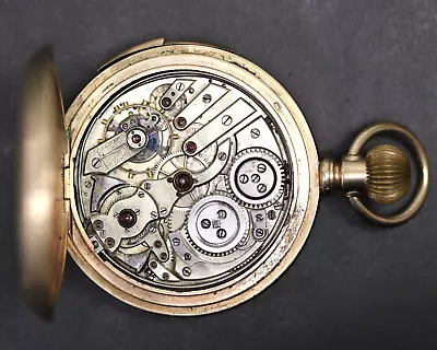 Lecoultre Minute Repeater Jeweled Hammers Pocket Watch As-Is Parts Or Repair • $535