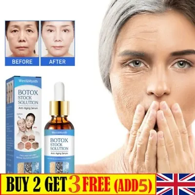 £5.78 • Buy Botox Wrinkle Remover Instant Anti Aging Face Serum Retinol Skin Tightening 30ml