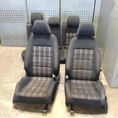 2014 VOLKSWAGEN GOLF GTI Front And Rear Seat Set Cloth Manual Plaid XE OEM • $550