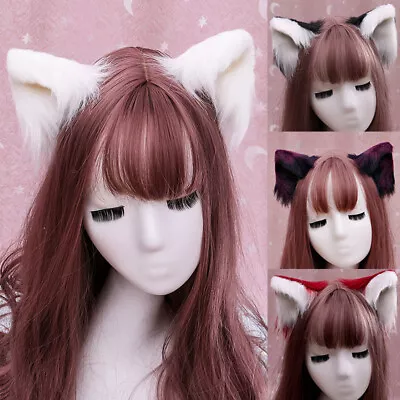 Cat Fox Ears Cosplay Headband Costume Fur Anime Neko Party Halloween Hair Band • $4.41