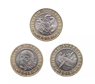 £6.99 • Buy Full Set Of Circulated Shakespeare £2 Two Pound Coins - Choose Your Coin