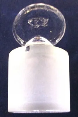 Bottle Stopper Vintage Medium Plain Top Glass Decanter 2 1/16  Tall 1  Dia. • $9.78