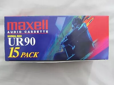 Maxell Audio Cassette Tapes 15 Pack Normal Bias Ur90 Music Recording • $20.99