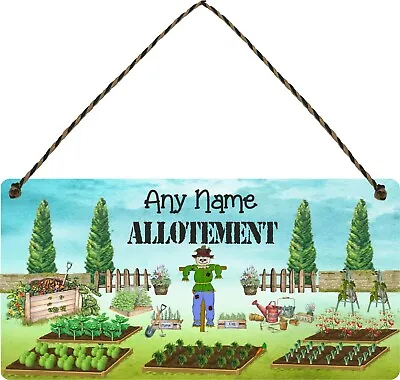 £5.99 • Buy Personalised Allotment Sign Veggie Garden Signs Hanging Plaque Shed Sign Gifts