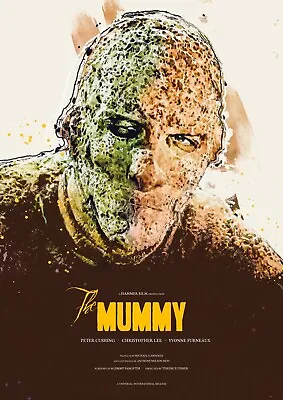 THE MUMMY Art Print Movie HAMMER HORROR POSTER / FILM PETER CUSHING • £17.99