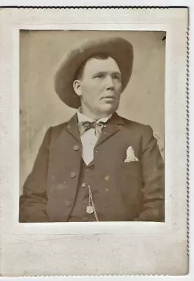 1918 Montana Gentleman Rancher Cabinet Card • $4