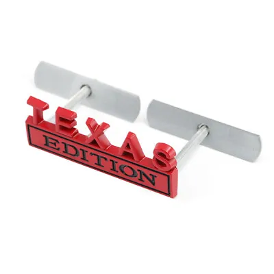 Red Black TEXAS EDITION Front Grille Bumper Emblem For Sierra Tundra F150 Ram • $17.99