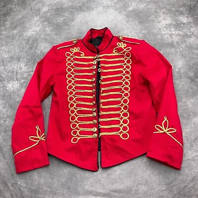 Rorox Jacket Men XSmall Red Gold Epaulets Band Sgt Pepper British Pop Costume • $38.97