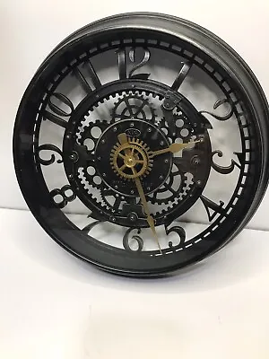 Wall Clock Sterling Noble Steampunk Clock No.9 Skeletonized  11.5  Diameter X 2” • $20