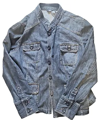 Mossimo Woman's Denim Jeans Jacket Size XL Acid Wash Blue • $11.99