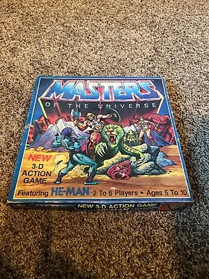 Masters Of The Universe He-Man 3-D Action Board Game Used  Vintage 1983 • $30