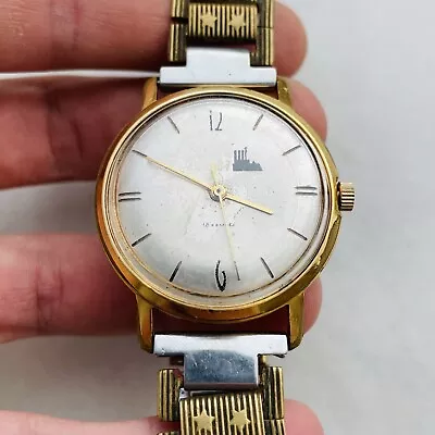 RARE Vtg VOSTOK 1917-1967 50 Years USSR Watch Soviet 2209 AU20 Gold Bracelet Old • $135