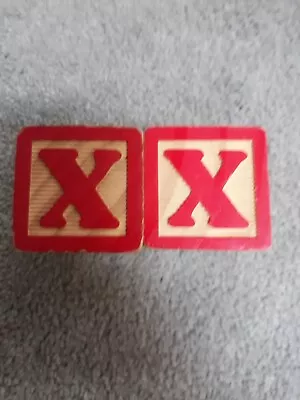 $5 • Buy Vintage Wooden Alphabet Block Letter X Crafts
