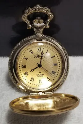 Reliance Quartz Pocket Watch By Croton With Chain Thomas Edison 1879 New In Box. • $34.10