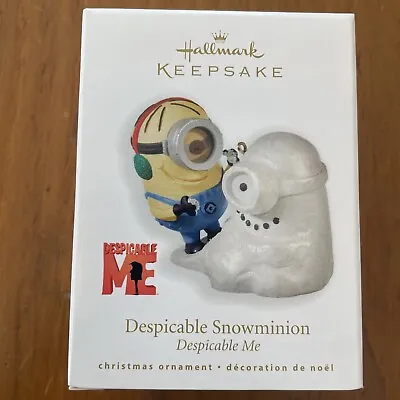 New Hallmark Christmas Ornament Despicable Me Minion Snowman  Snowminion 2010  • $25