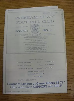 15/10/1977 Fareham Town V Harrow [FA Trophy] .  We Are Pleased To Be Able To Off • £3.99