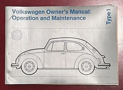 1972 Volkswagen OWNER'S MANUAL Type 1 Beetle Sedan & Convertible *complete • $49.99