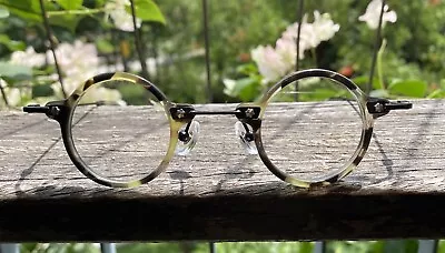 Vintage Round Glasses For Men Women’s Tortoise Green Eyeglasses Round Eyewear • $37.99