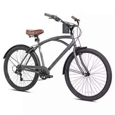 Men's 26  Bayside Beach Cruiser Bike Perfect Fit Frame 7-Speed Black • $269.95